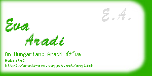 eva aradi business card